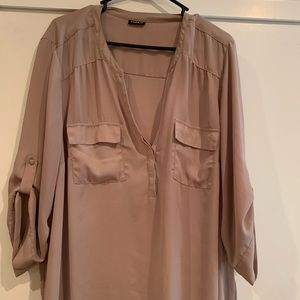 Torrid Harper Georgette Pullover 3x Mocha